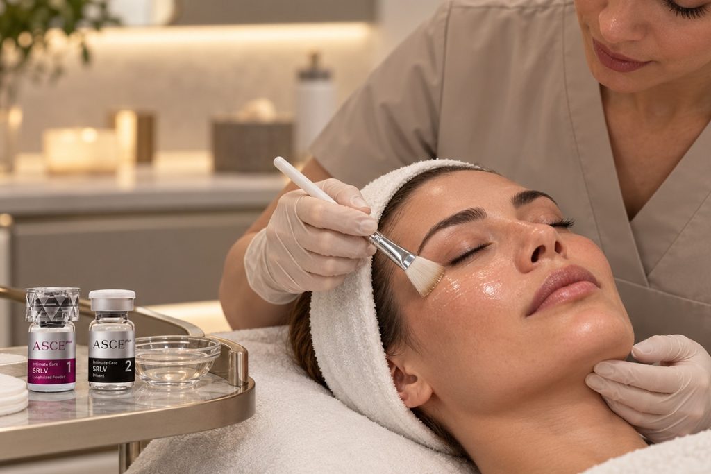 lady having exosomes treatment